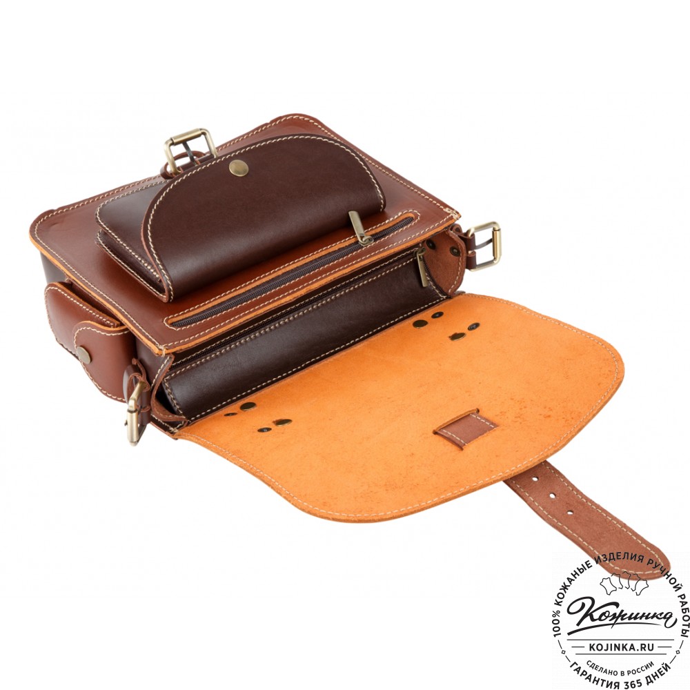 Кожаная  сумка "Виктория" (коричневая)